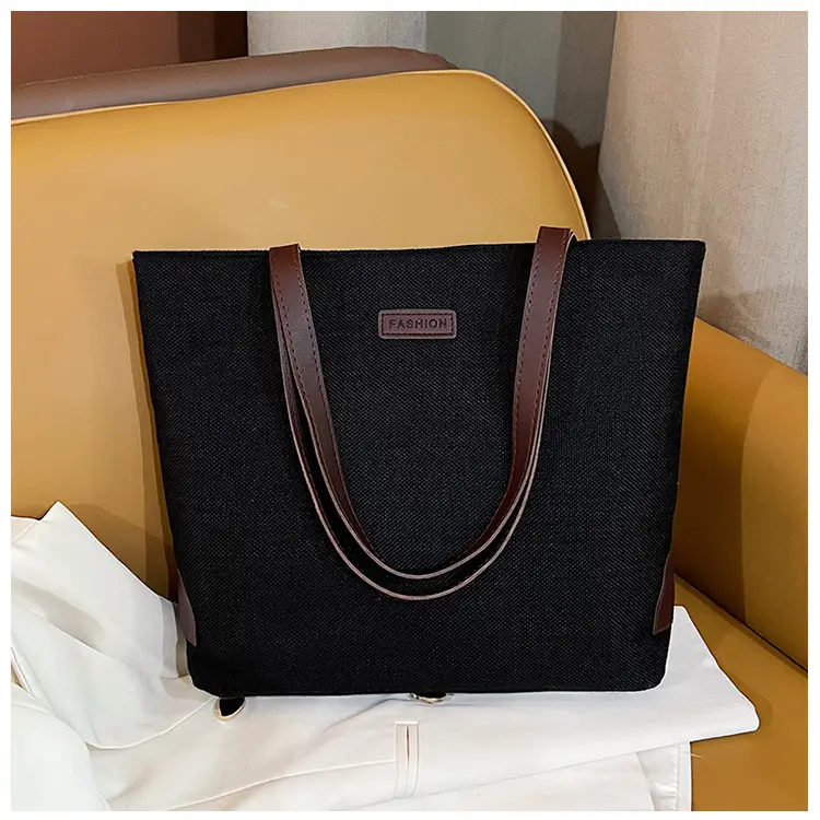 Cotton Linen Casual Tote Bag Large Capacity Cross-border Wholesale - Image 2