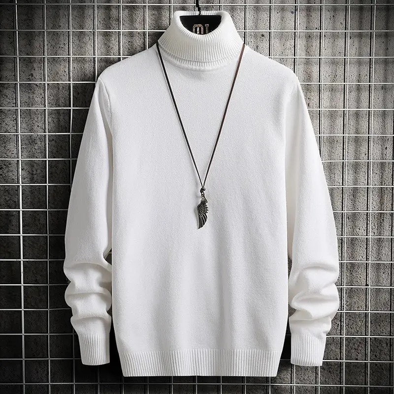 Men's Brown High Collar Sweatshirt Winter Base - Image 25