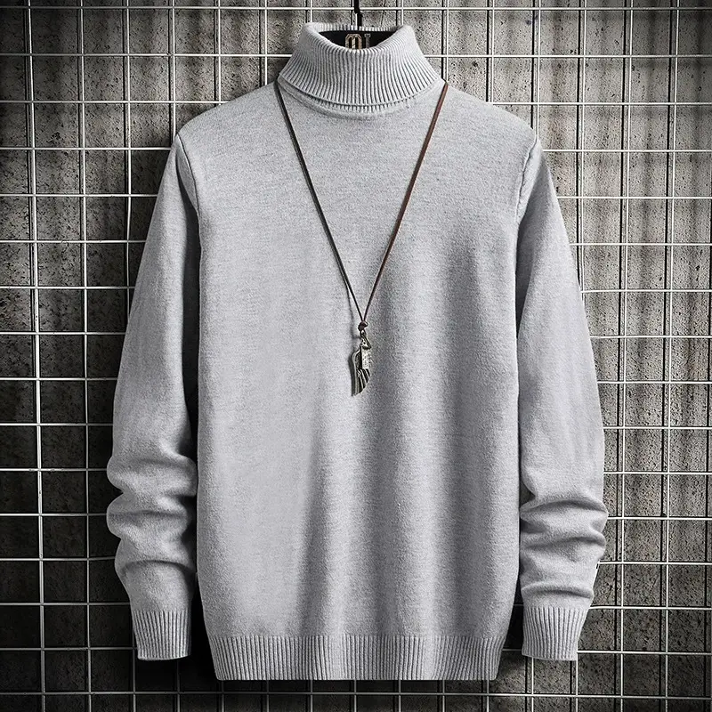 Men's Brown High Collar Sweatshirt Winter Base - Image 26