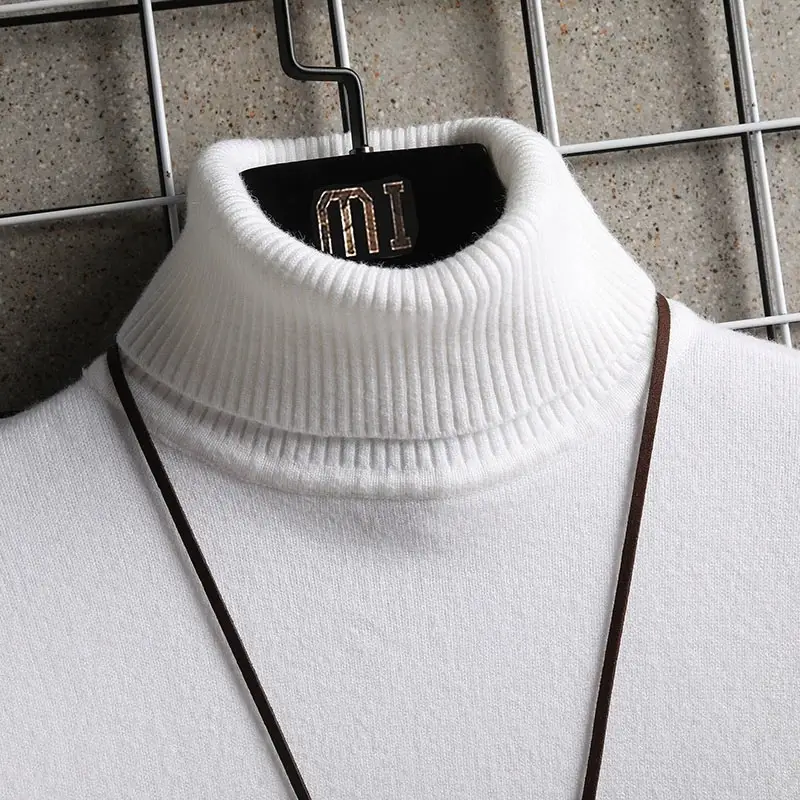 Men's Brown High Collar Sweatshirt Winter Base — feature 21