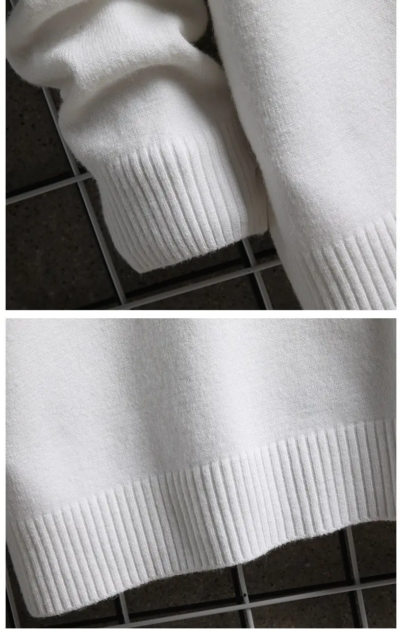 Men's Brown High Collar Sweatshirt Winter Base — feature 23