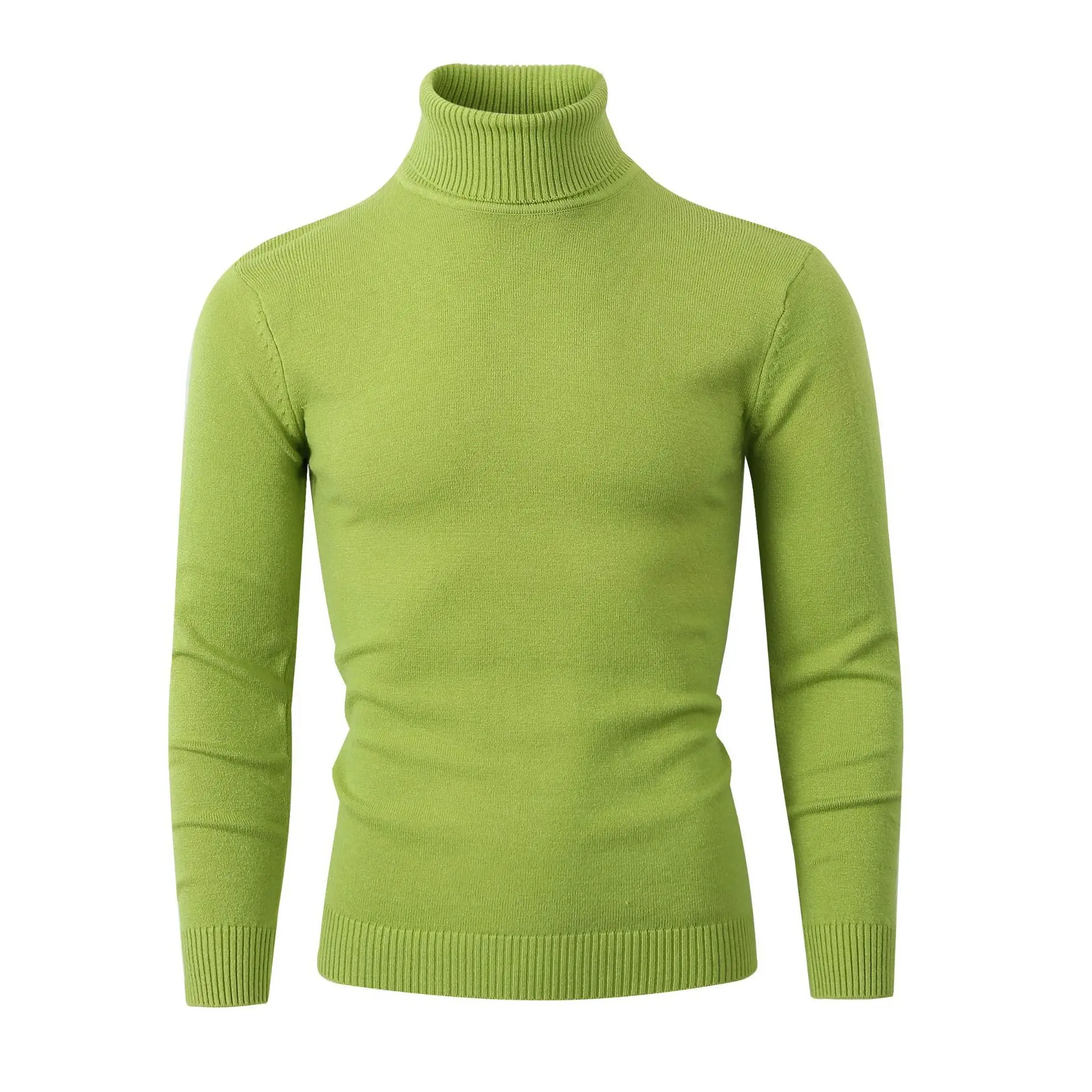 Men's Brown High Collar Sweatshirt Winter Base — feature 4