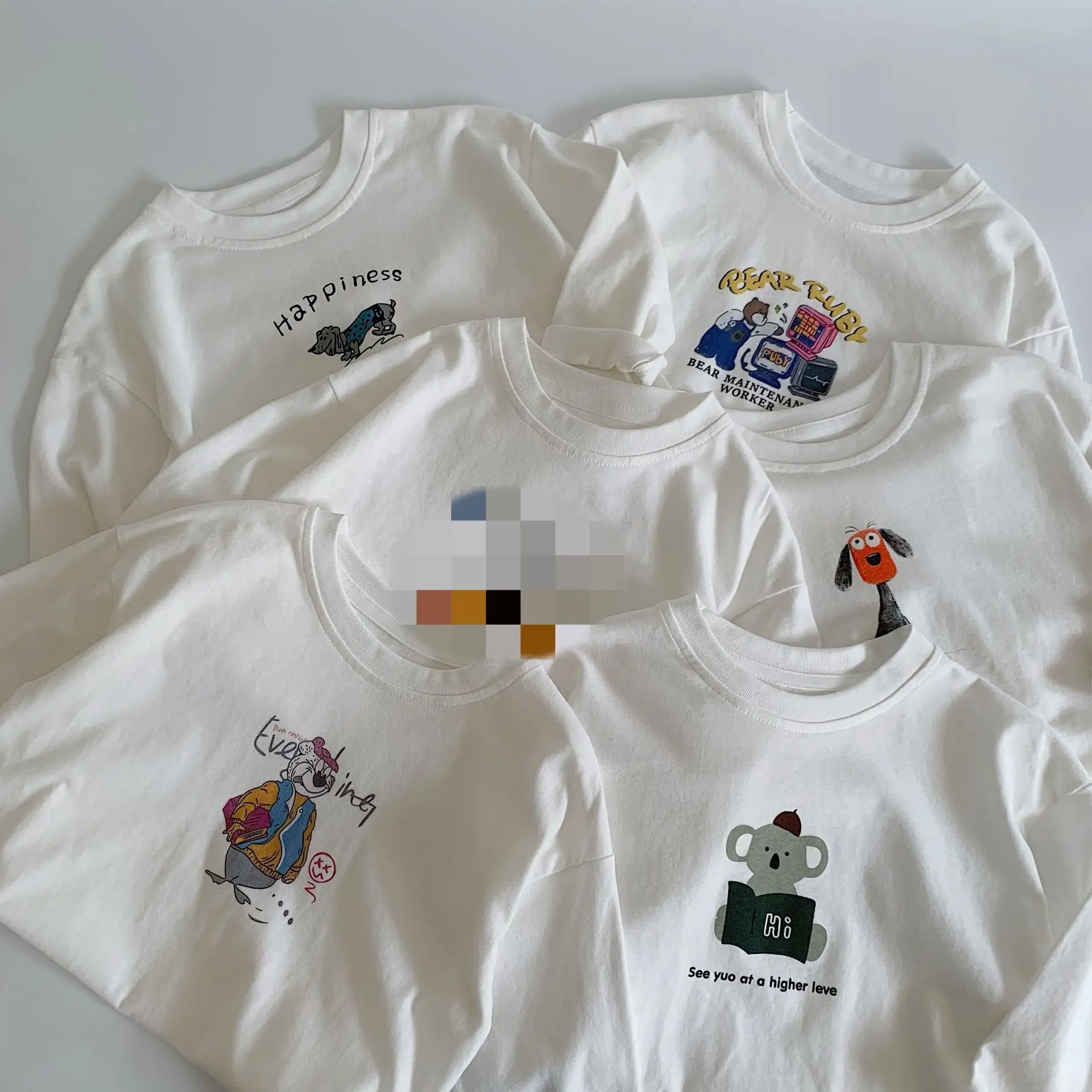 Mai Bao Kids Cotton T-Shirt White Long Sleeve 2026 - Image 10