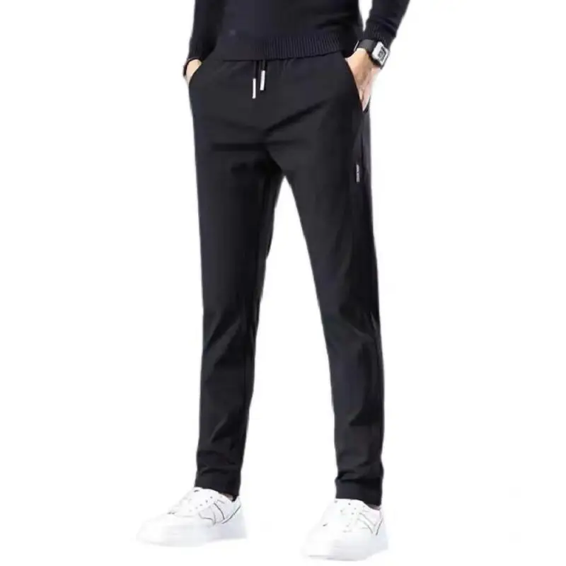 Men Grey Elastic Waist Sports Pants 2-Pack - Image 68