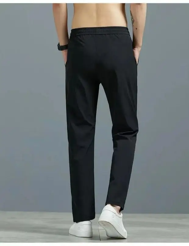 Men Grey Elastic Waist Sports Pants 2-Pack — feature 5