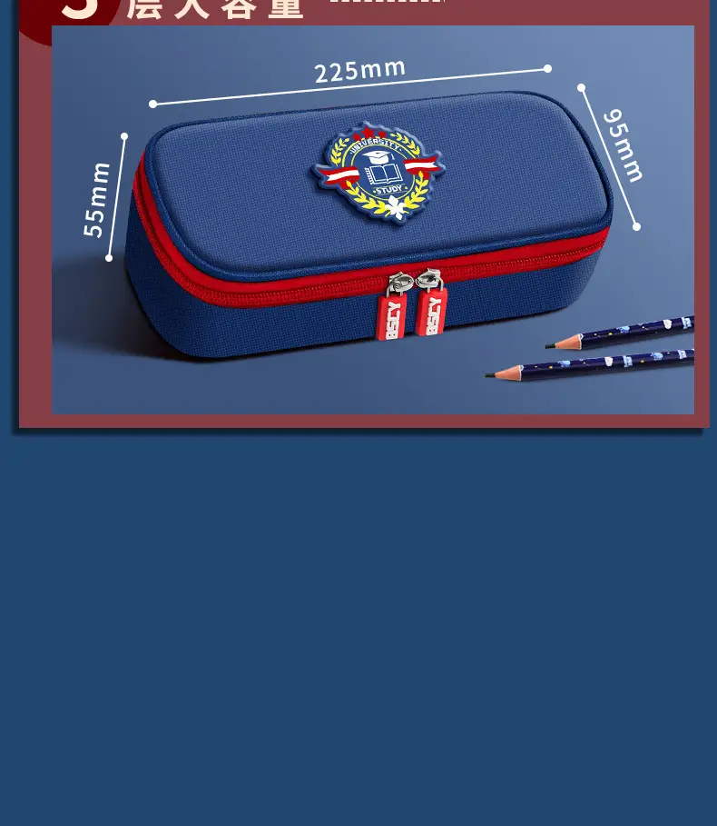 British Style Pencil Case Large Capacity for Boys and Elementary School Students Stationery Case for Girls Stationery Bag Storage French Canvas First Grade — feature 19