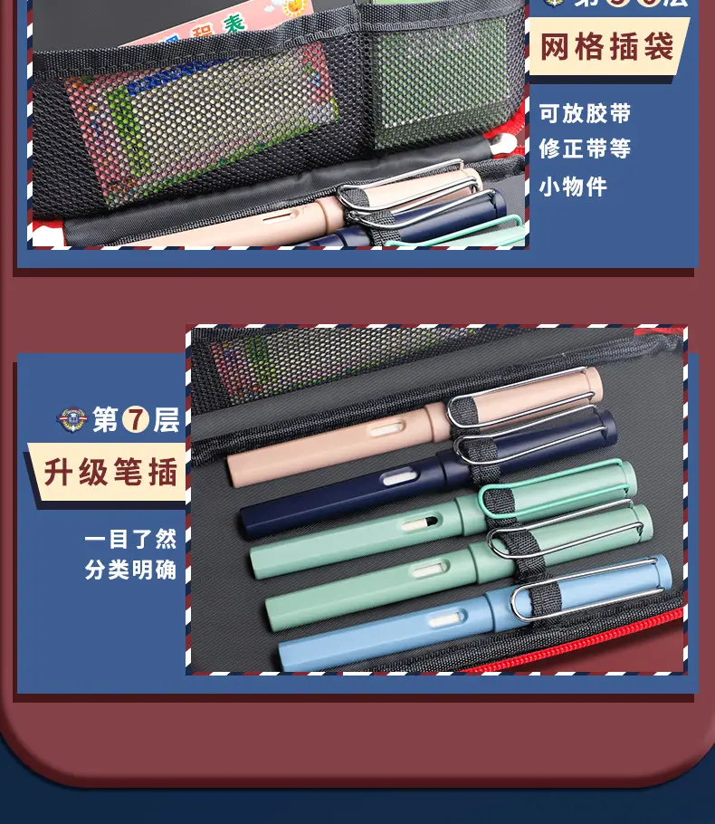 British Style Pencil Case Large Capacity for Boys and Elementary School Students Stationery Case for Girls Stationery Bag Storage French Canvas First Grade — feature 6