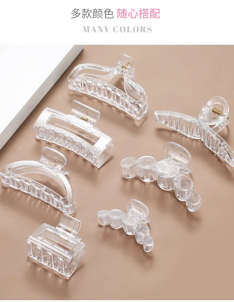 Large Transparent Square Hairpin with Five-Circle Streamer Design — feature 1