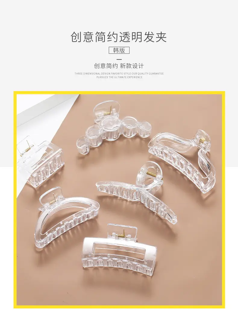 Large Transparent Square Hairpin with Five-Circle Streamer Design — feature 2