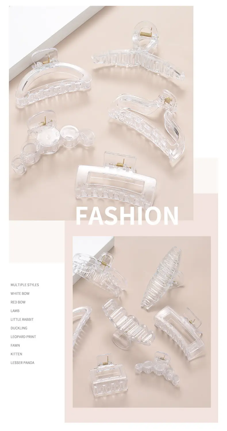 Large Transparent Square Hairpin with Five-Circle Streamer Design — feature 5