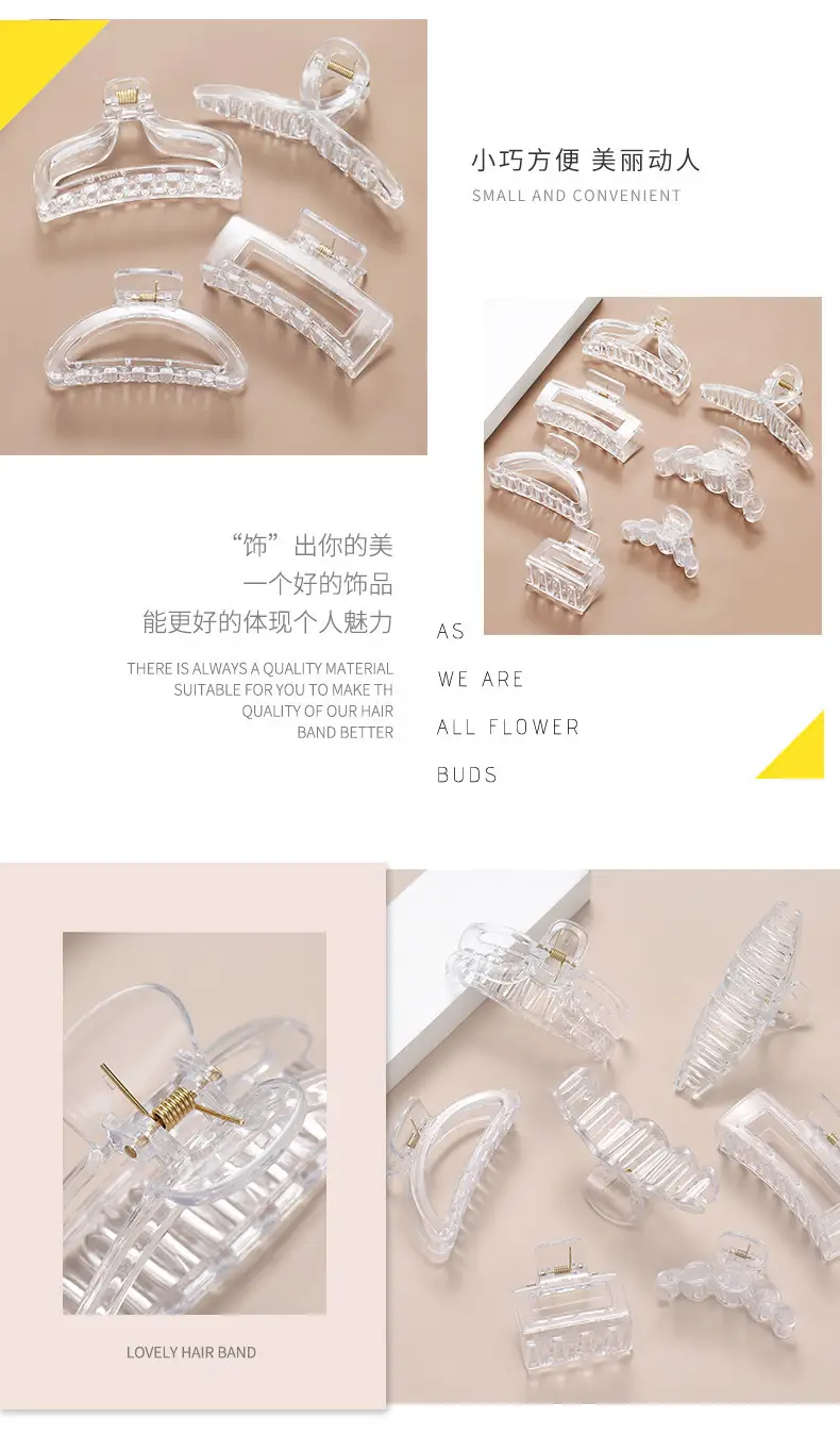 Large Transparent Square Hairpin with Five-Circle Streamer Design — feature 6