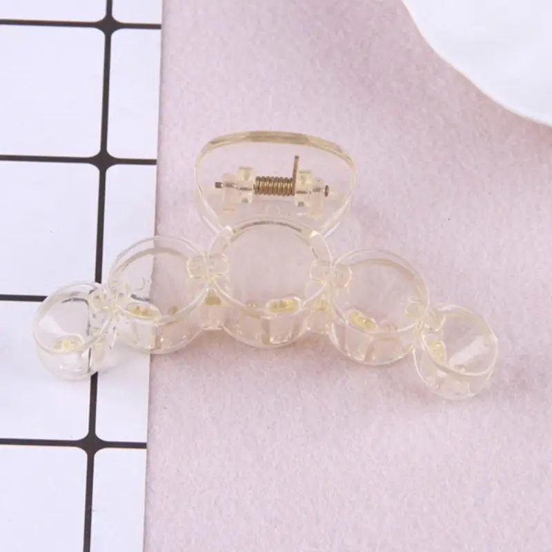 Large Transparent Square Hairpin with Five-Circle Streamer Design - Image 13
