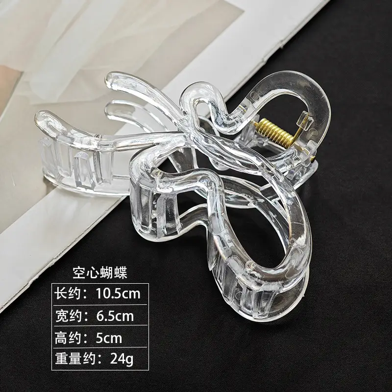Large Transparent Square Hairpin with Five-Circle Streamer Design - Image 15