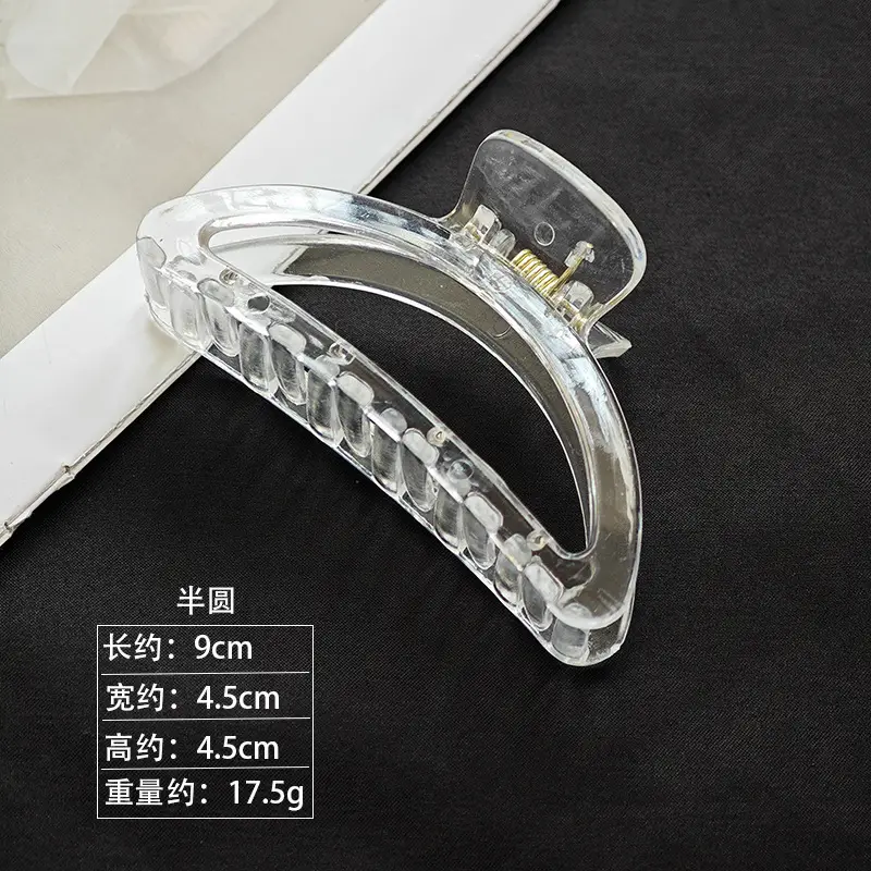 Large Transparent Square Hairpin with Five-Circle Streamer Design - Image 16
