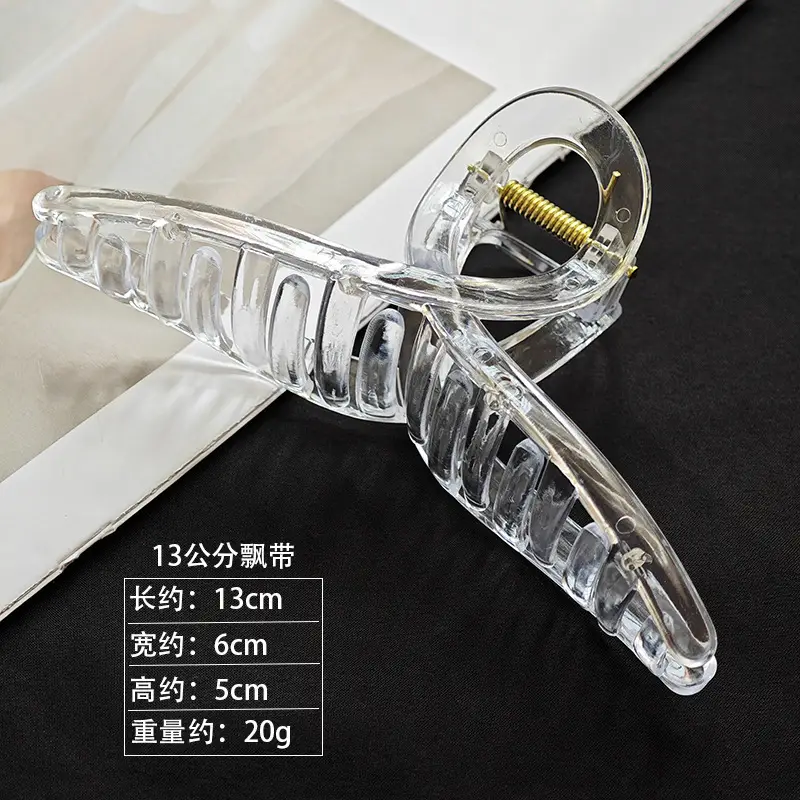 Large Transparent Square Hairpin with Five-Circle Streamer Design - Image 3