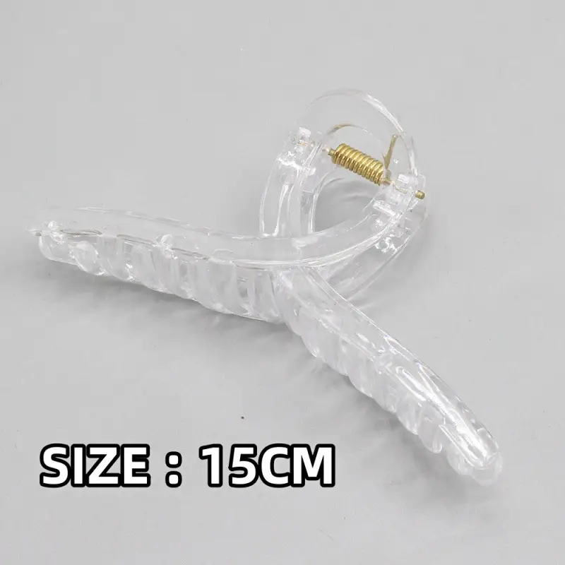 Large Transparent Square Hairpin with Five-Circle Streamer Design - Image 4