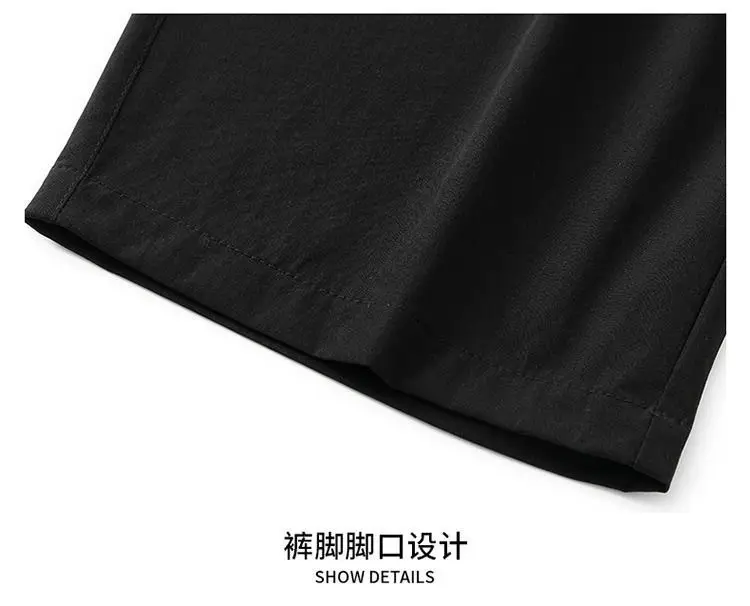 Men Grey Capri Shorts Ice Silk Summer Casual Wear — feature 15