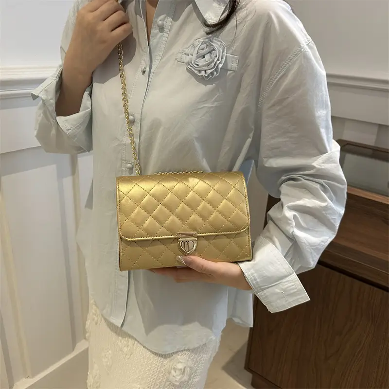 2024 Women's Rhombic Chain Shoulder Bag Set - Image 8