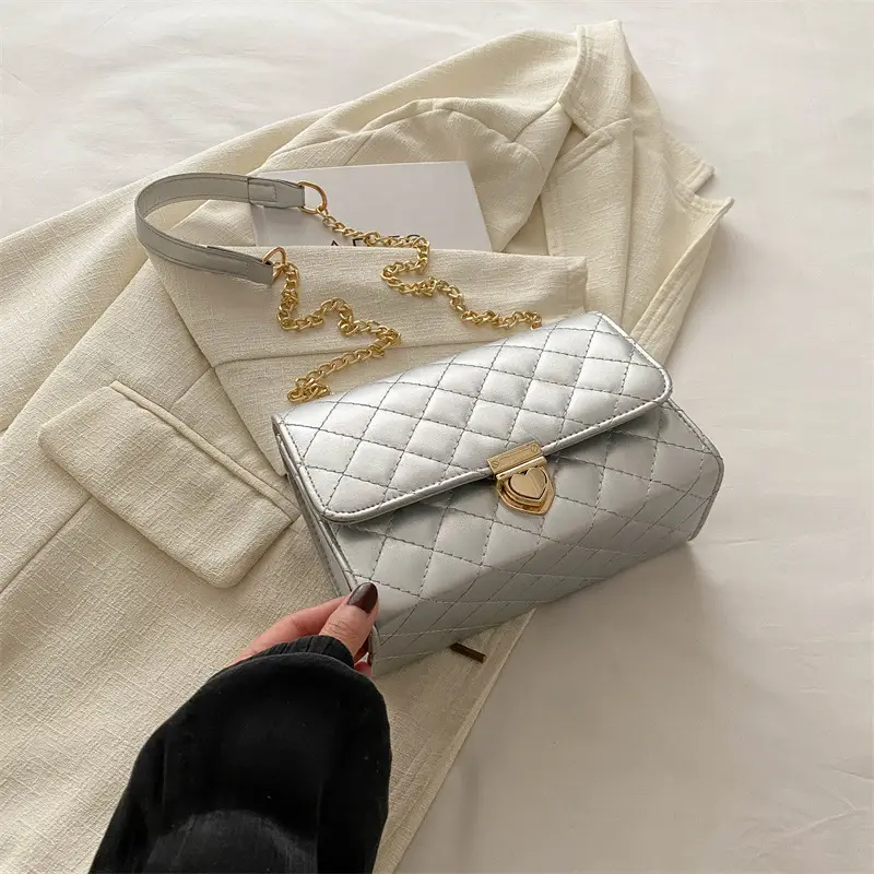2024 Women's Rhombic Chain Shoulder Bag Set - Image 5