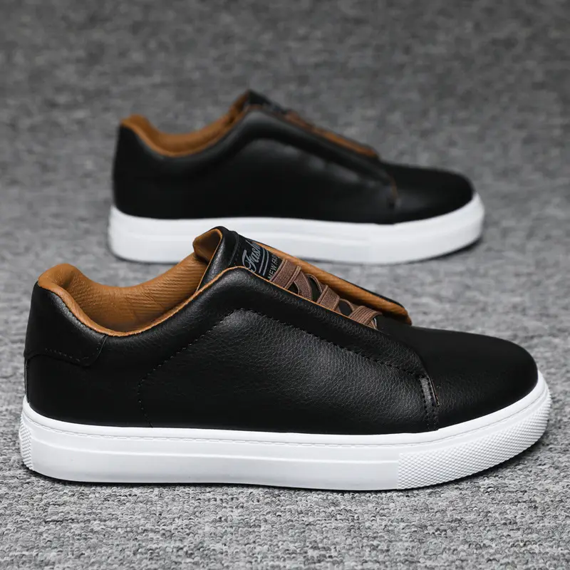 Cross border plus size wholesale men's fashion solid color low top skateboard shoes, comfortable non-slip durable sneaker outdoor live - Image 7