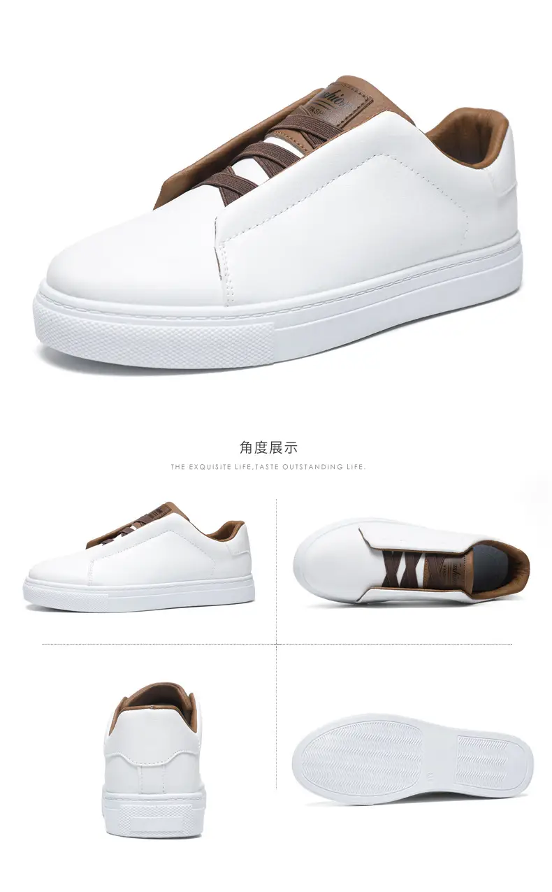 Cross border plus size wholesale men's fashion solid color low top skateboard shoes, comfortable non-slip durable sneaker outdoor live — feature 28