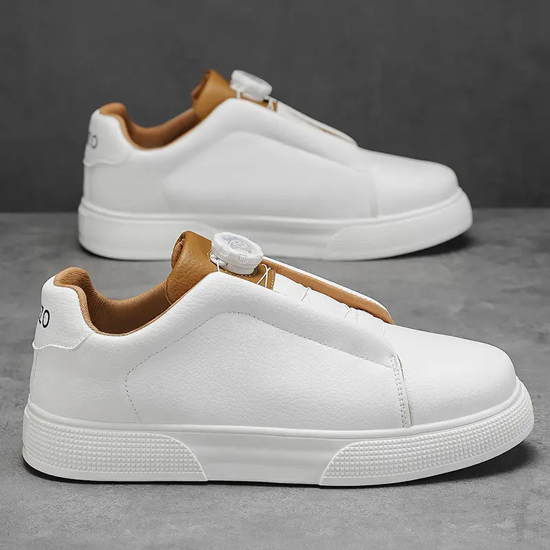 Cross border plus size wholesale men's fashion solid color low top skateboard shoes, comfortable non-slip durable sneaker outdoor live - Image 4