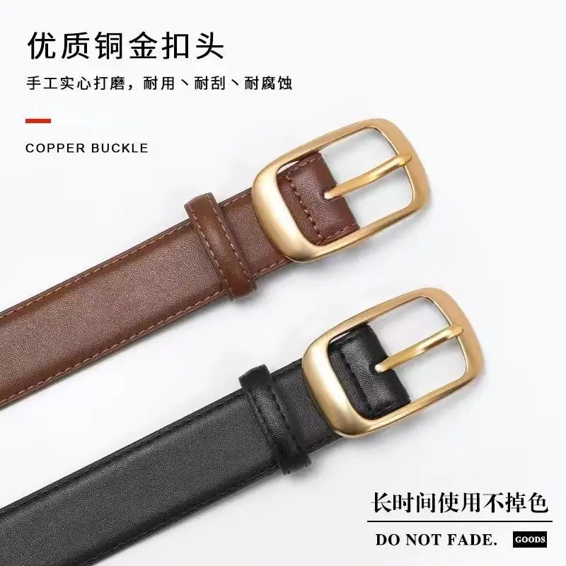 Women's Leather Belt with High-end Denim Jeans - Image 7