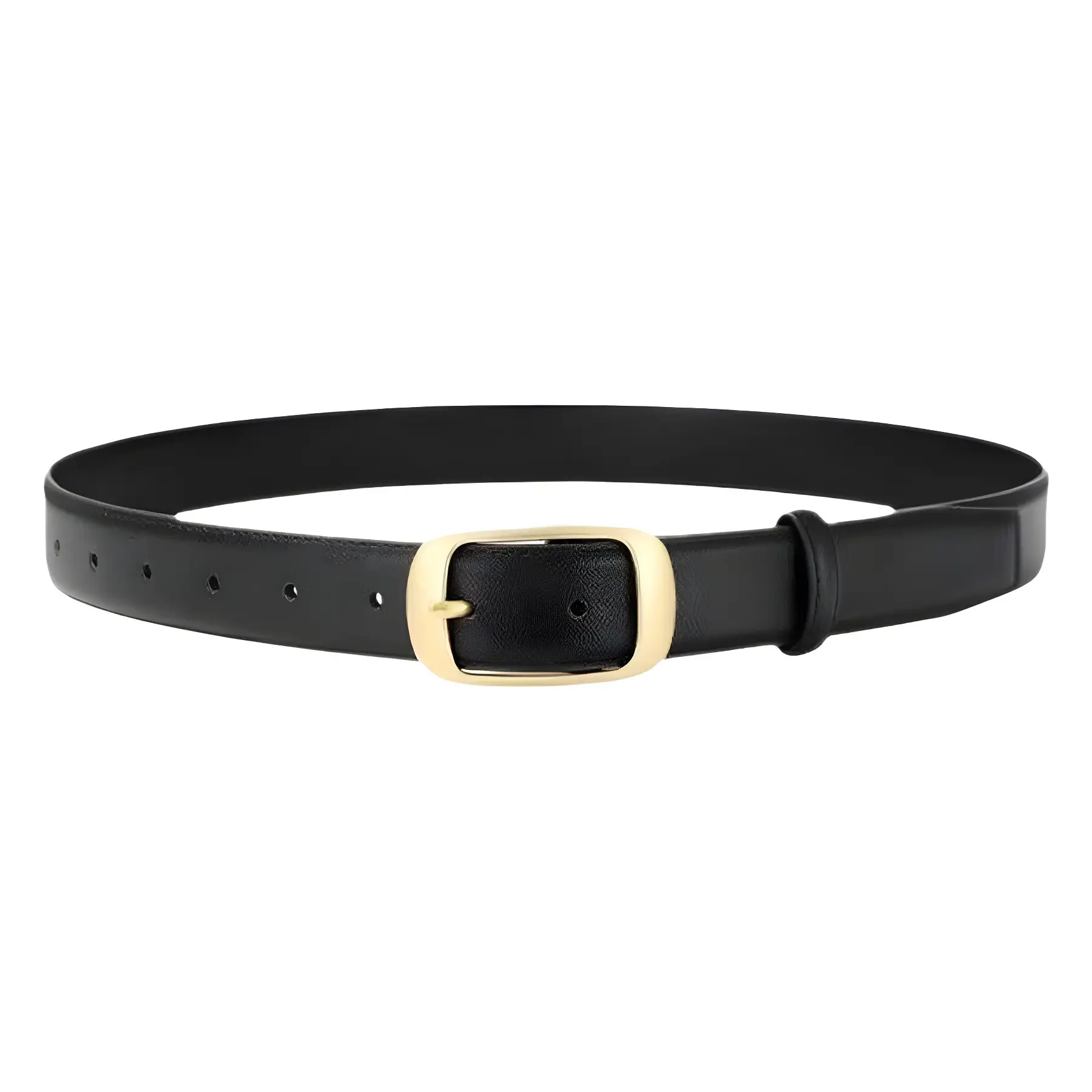 Women's Leather Belt with High-end Denim Jeans - Image 9