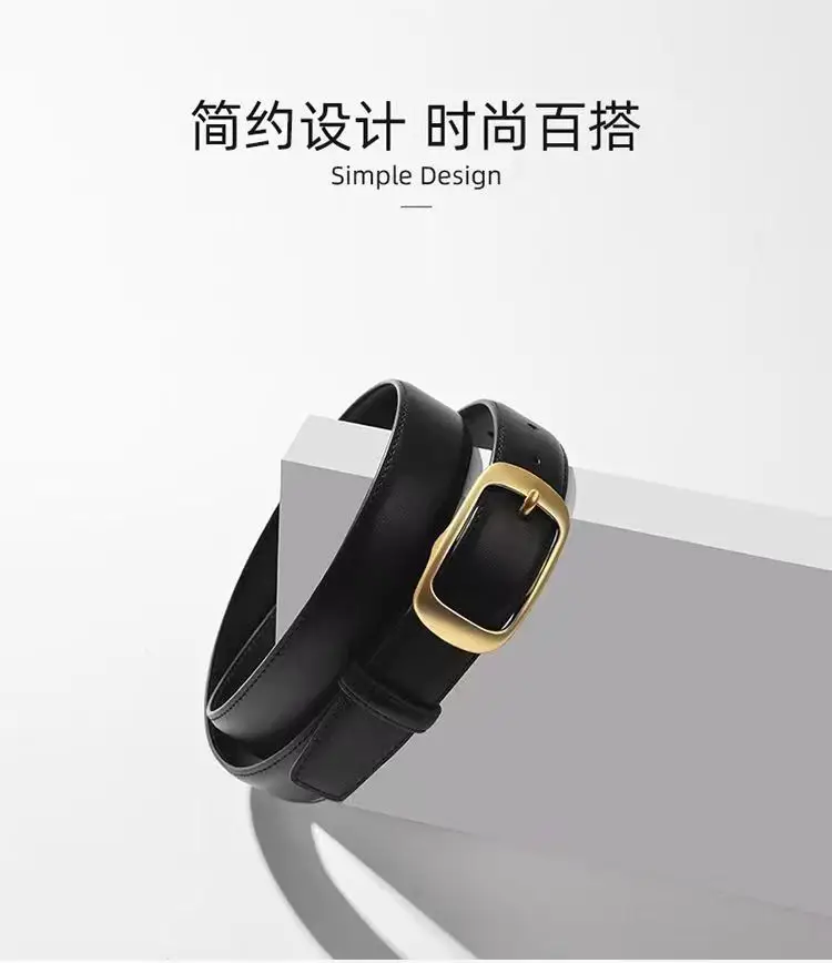 Women's Leather Belt with High-end Denim Jeans — feature 10