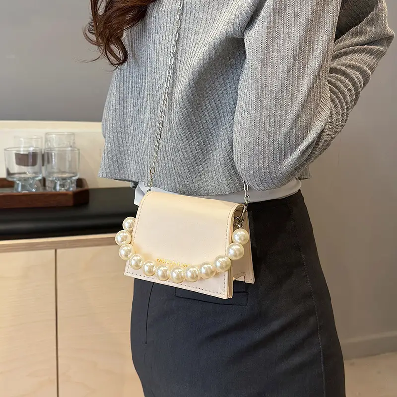 Pearl Chain Crossbody Bag for Women 2024 Summer - Image 7