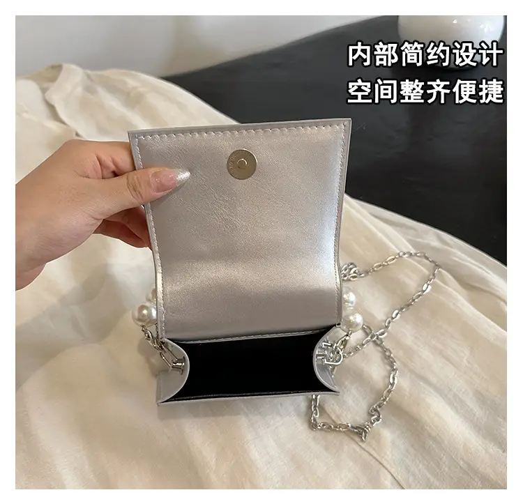 Pearl Chain Crossbody Bag for Women 2024 Summer — feature 11