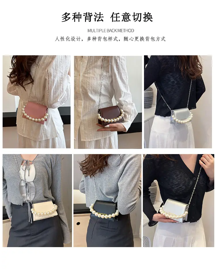 Pearl Chain Crossbody Bag for Women 2024 Summer — feature 13