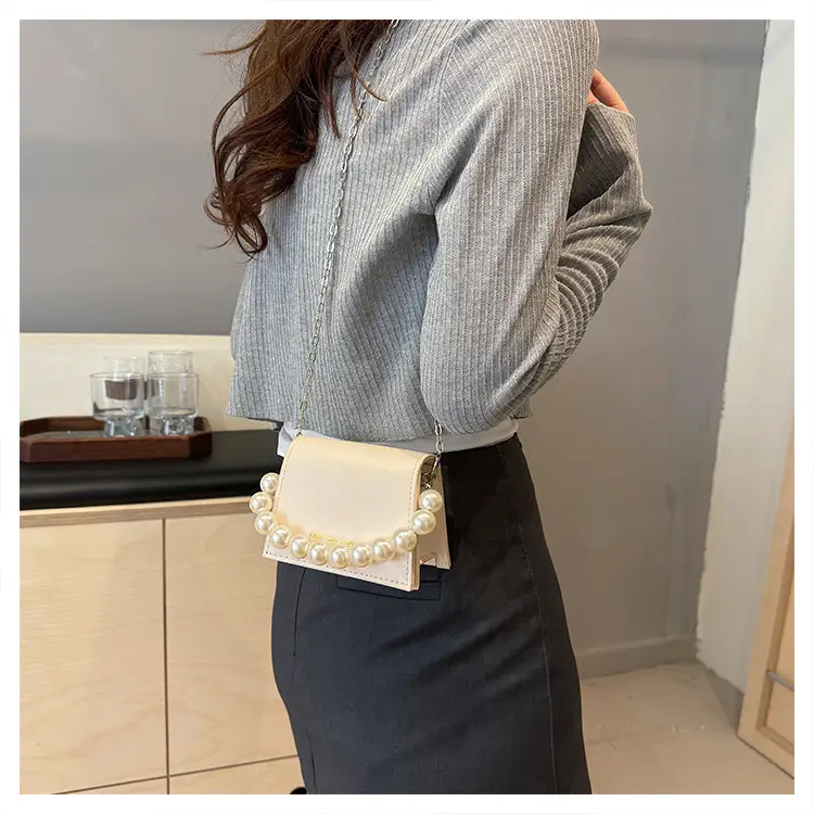 Pearl Chain Crossbody Bag for Women 2024 Summer — feature 16