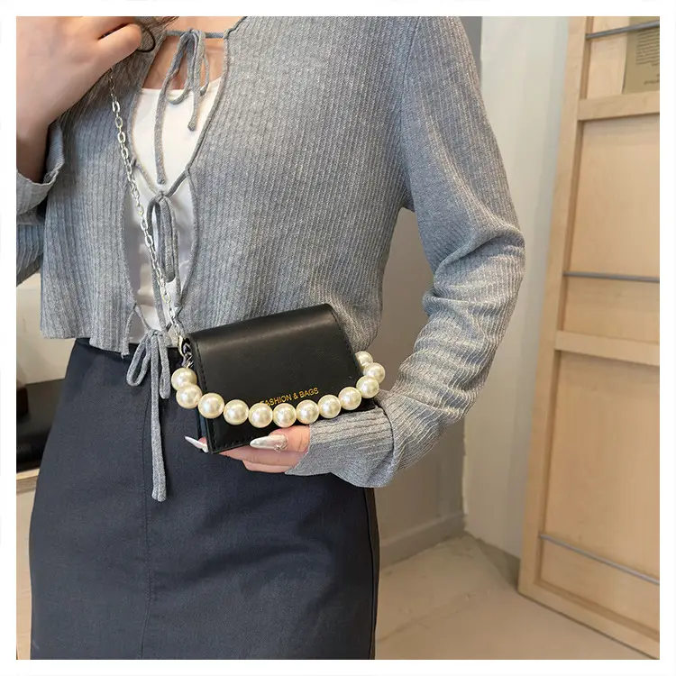 Pearl Chain Crossbody Bag for Women 2024 Summer — feature 17