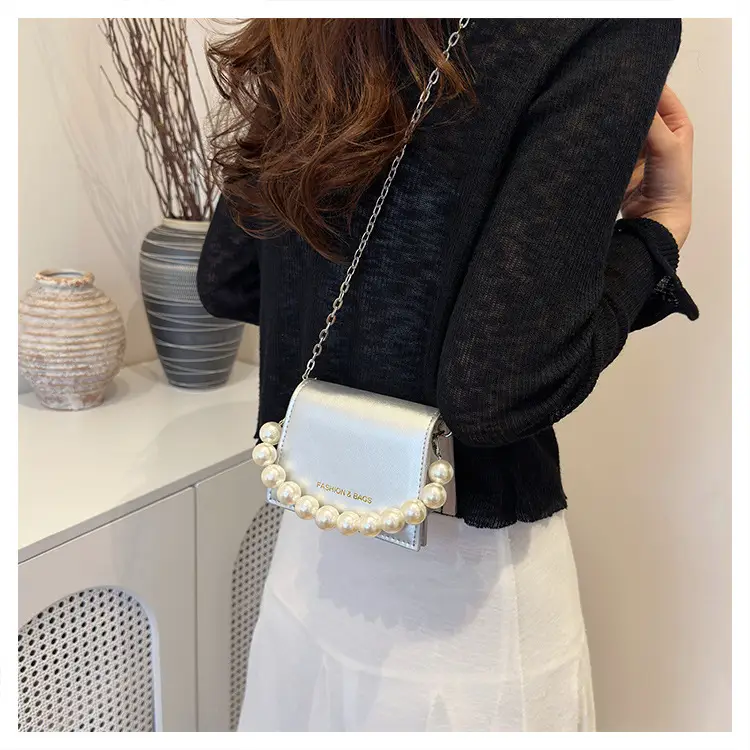 Pearl Chain Crossbody Bag for Women 2024 Summer — feature 19