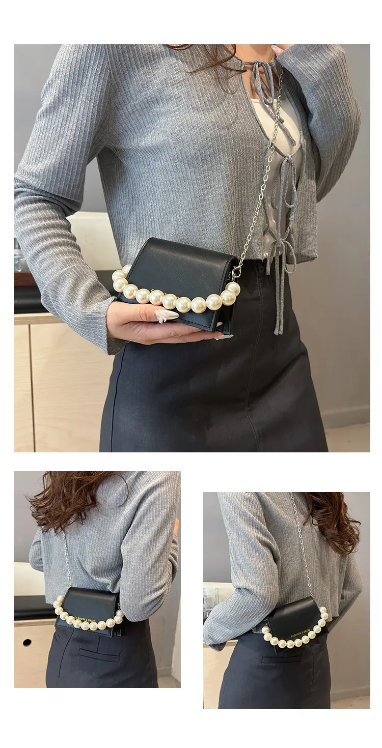 Pearl Chain Crossbody Bag for Women 2024 Summer — feature 25