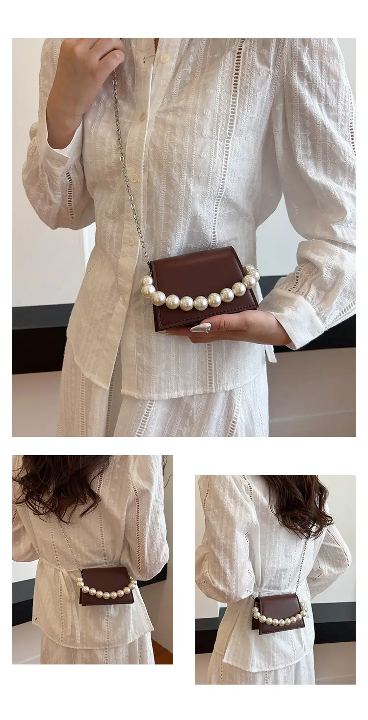Pearl Chain Crossbody Bag for Women 2024 Summer — feature 28