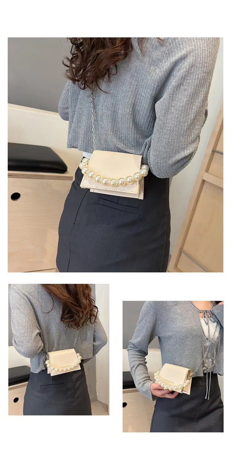 Pearl Chain Crossbody Bag for Women 2024 Summer — feature 29