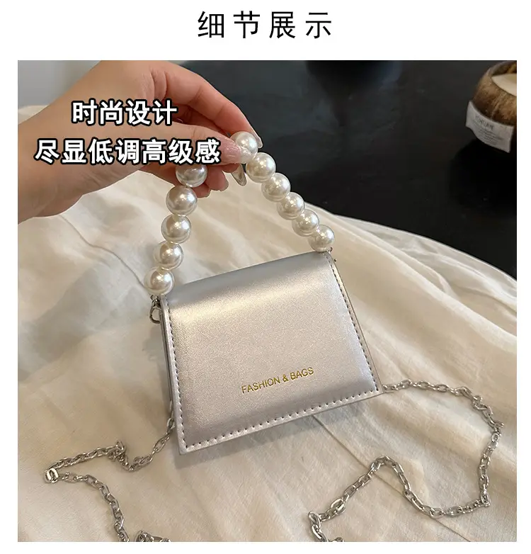 Pearl Chain Crossbody Bag for Women 2024 Summer — feature 6
