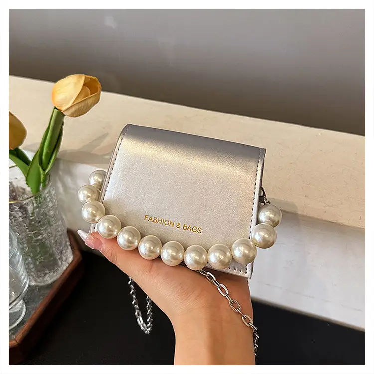 Pearl Chain Crossbody Bag for Women 2024 Summer - Image 4