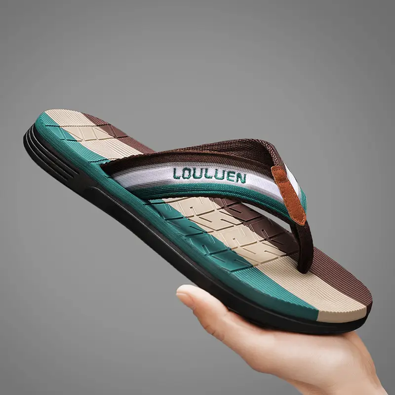 Men Red Black Summer Flip Flops with Non-Slip Soles - Image 28