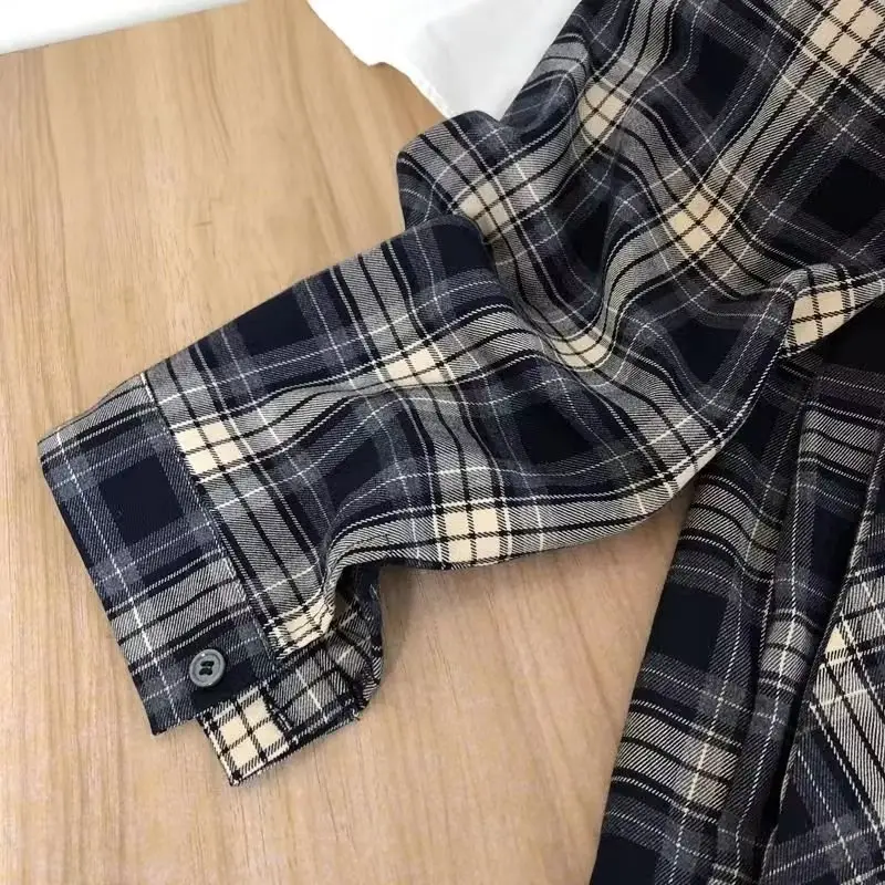 Men Plaid Long Sleeve Shirt Loose Cleanfit 2024 — feature 6