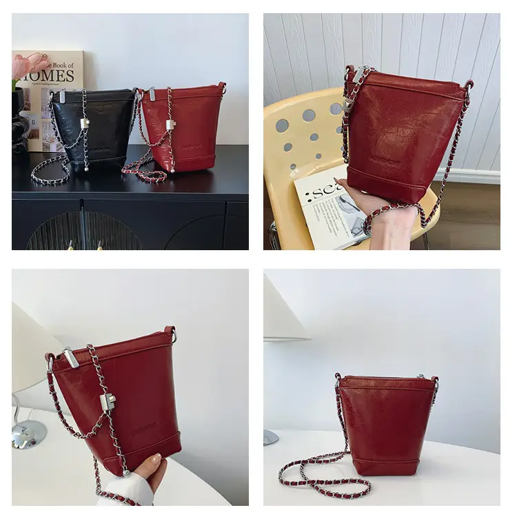 Women's Red Chain Shoulder Bag 2024 New Style — feature 8