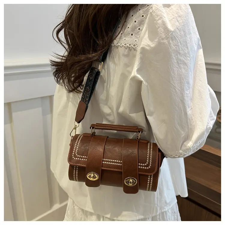 Women's 2024 Spring Summer Cylindrical Handbag with Wide Strap — feature 16