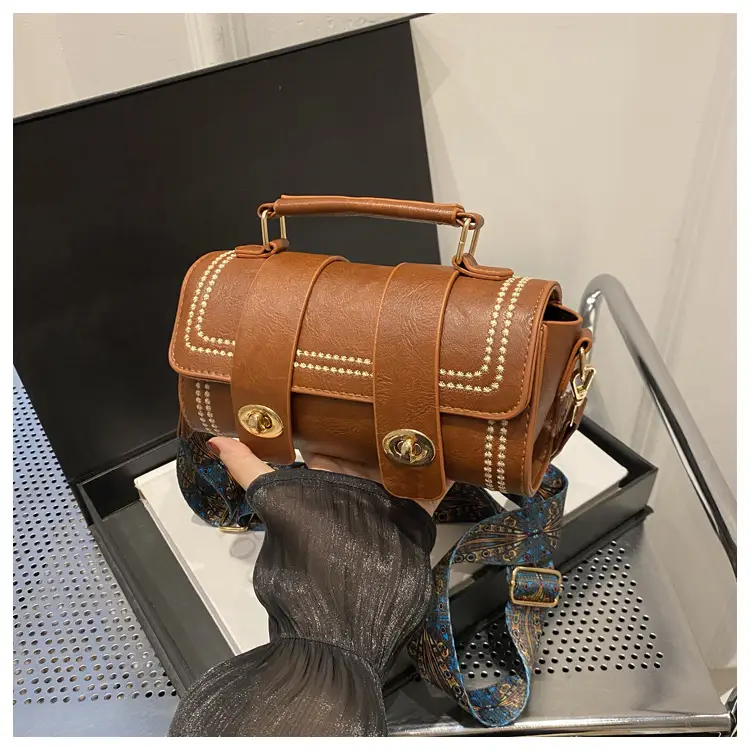 Women's 2024 Spring Summer Cylindrical Handbag with Wide Strap - Image 3