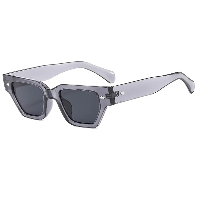 Trendy Square Frame Sunglasses with Rivet Decor - Image 13