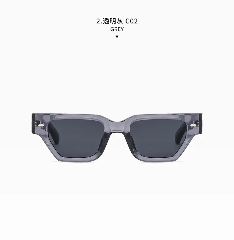 Trendy Square Frame Sunglasses with Rivet Decor β feature 12