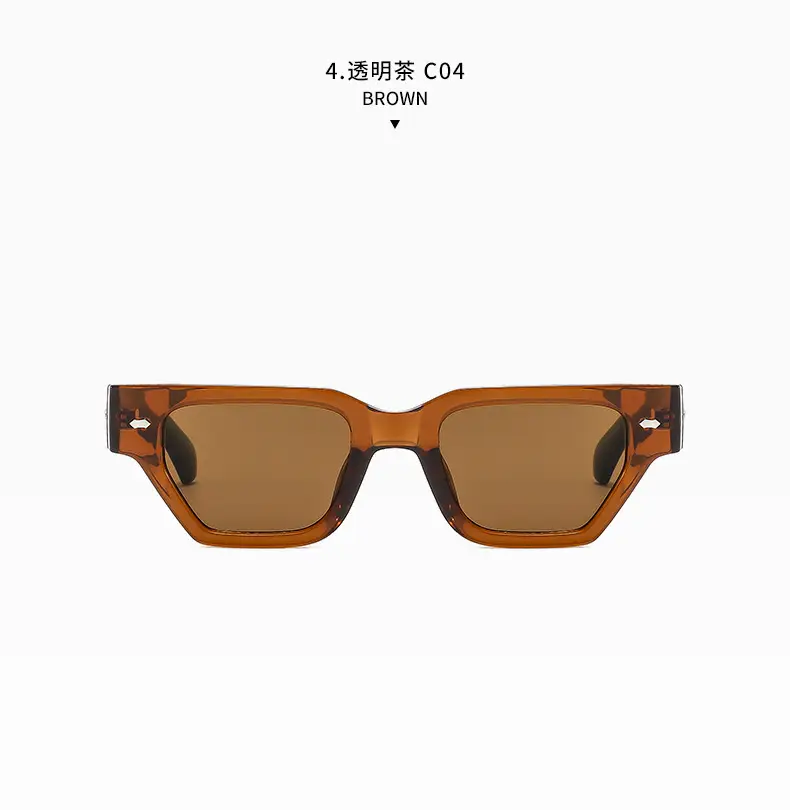 Trendy Square Frame Sunglasses with Rivet Decor β feature 16