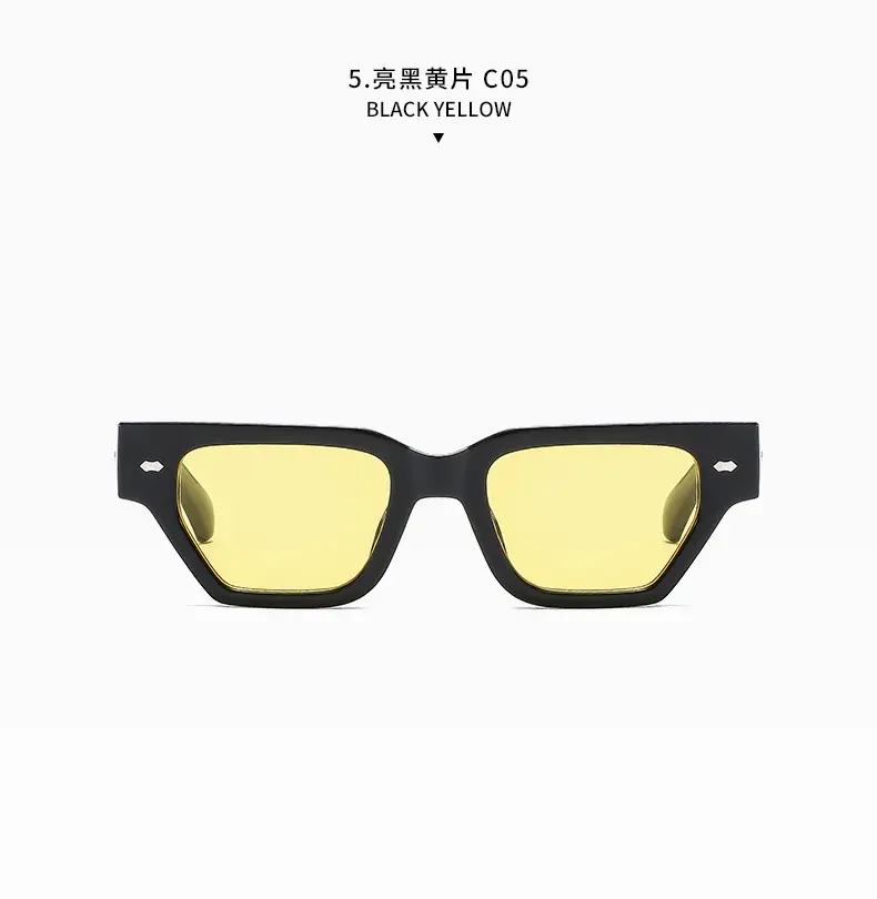 Trendy Square Frame Sunglasses with Rivet Decor β feature 18