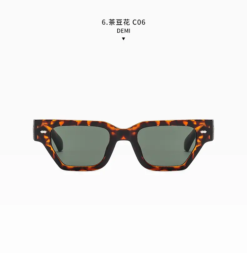 Trendy Square Frame Sunglasses with Rivet Decor β feature 20